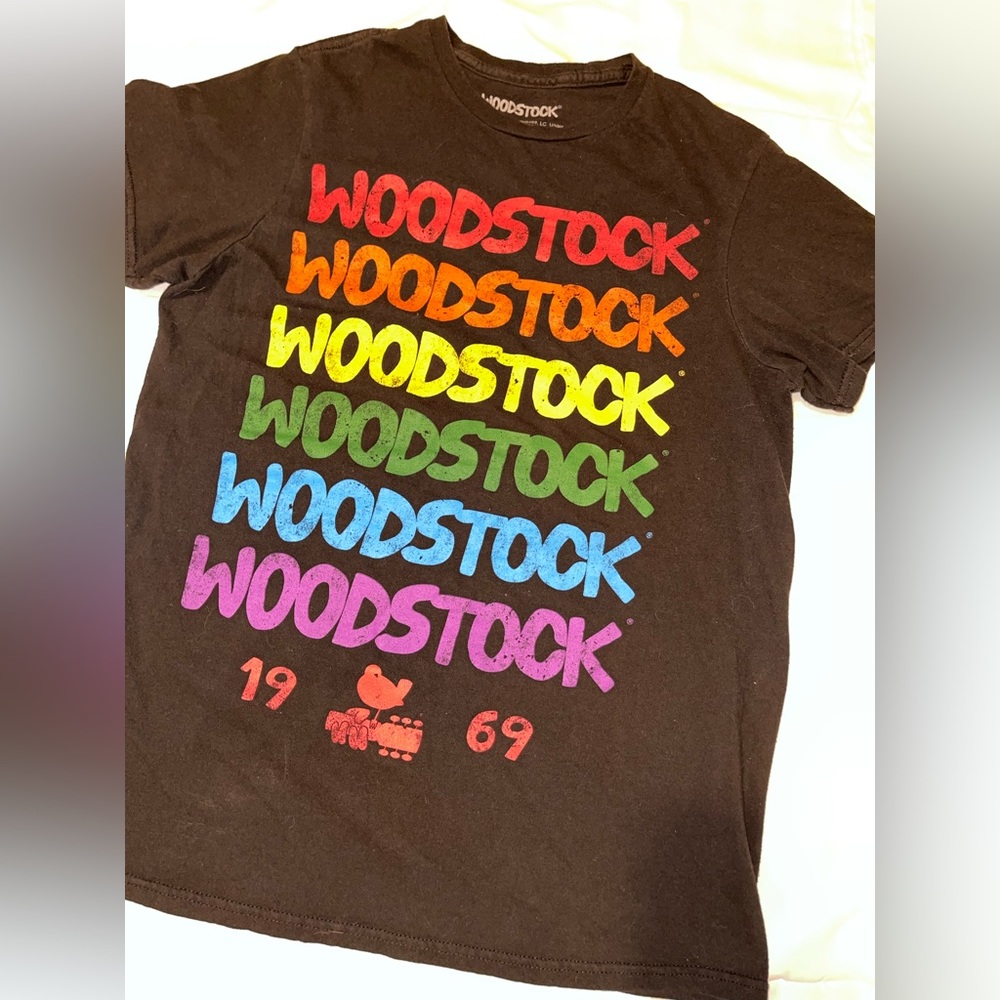 Mens (or women’s) Woodstock 1969 tee. Black- Size Small 34/36